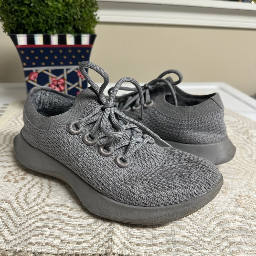 Allbirds Tree Dasher Womens 7.5 - Gray Mesh Knit Comfy Athletic Casual Shoes